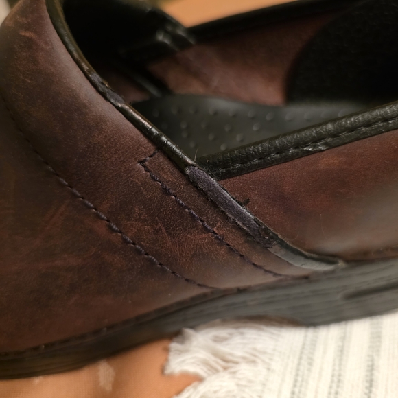 Dansko Men's Dark Brown Leather Loafers - Picture 4 of 6